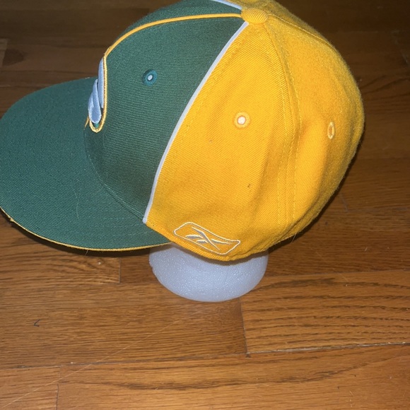 Reebok yellow and green NFL Green Bay packers hat men's size 7 3/8 - Picture 2 of 10